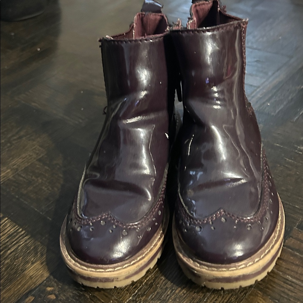 Stylish Burgundy Zara Ankle Boots